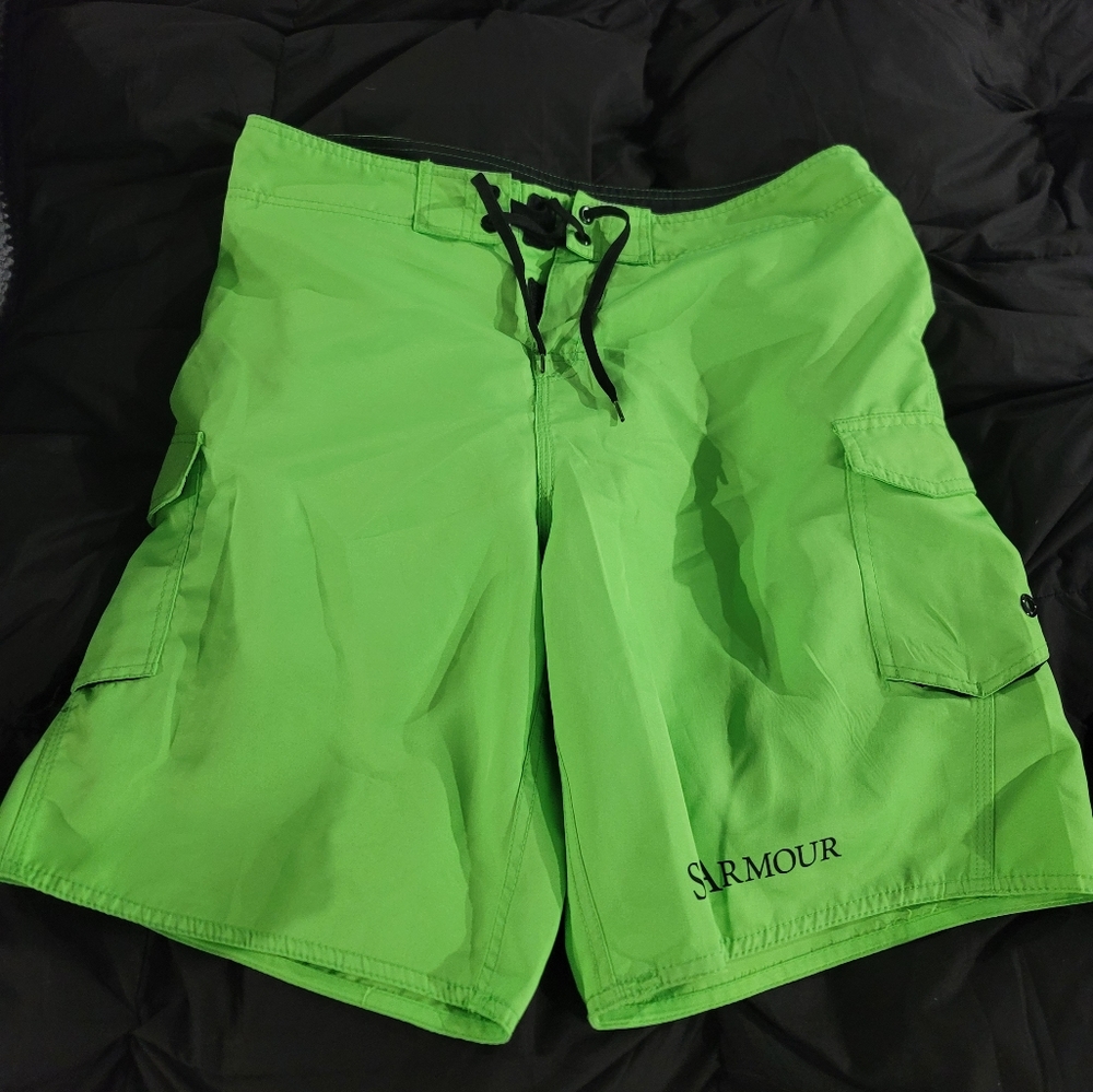 Green salt Armour board shorts